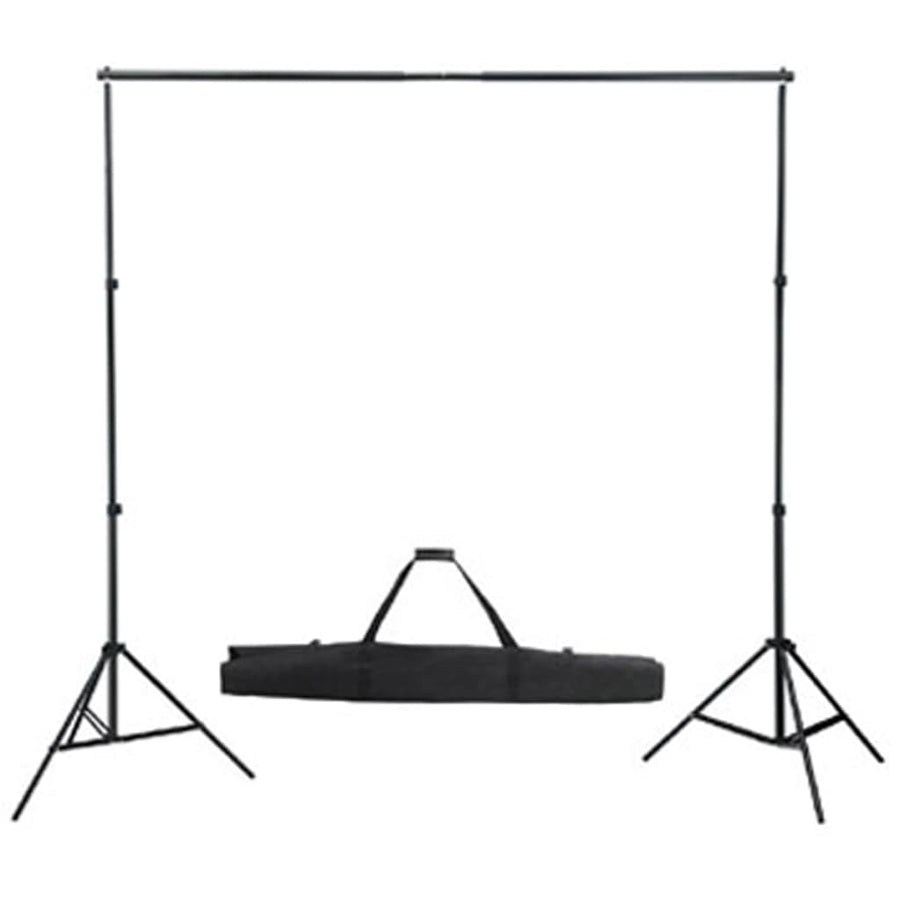 Studioset Met E Achtergrond En Lampen 600X300 Cm Zwart