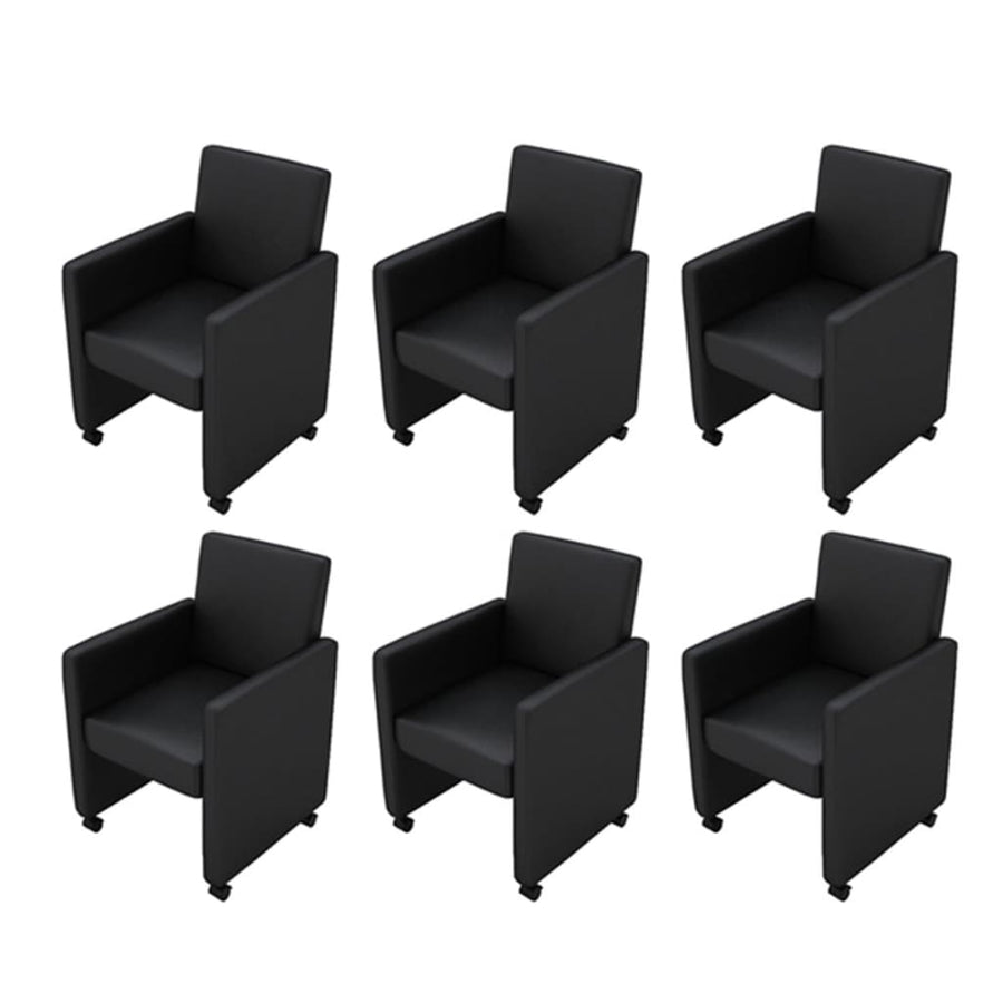 Eetkamerstoelen Kunstleer 6 Zwart