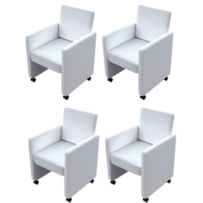 Eetkamerstoelen Kunstleer 4 Wit
