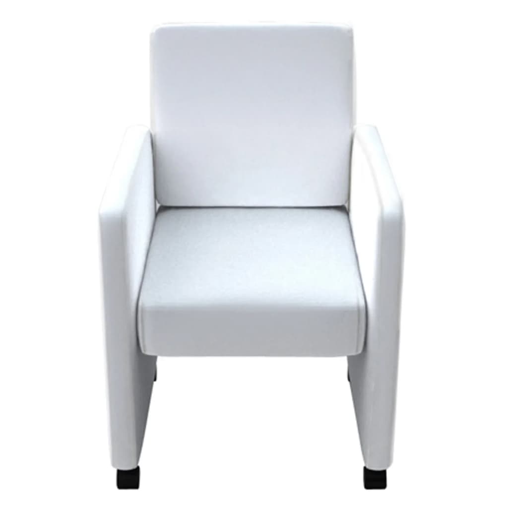 Eetkamerstoelen Kunstleer 4 Wit