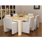 Eetkamerstoelen 6 st kunstleer wit 58,5x65x88 cm