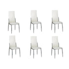 Eetkamerstoelen 6 stuks kunstleer wit 43x54x100 cm