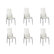 Eetkamerstoelen 6 stuks kunstleer wit 43x54x100 cm