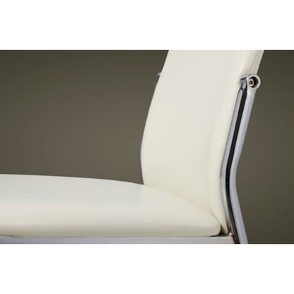 Eetkamerstoelen 6 st kunstleer wit