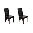 Eetkamerstoelen 2 st kunstleer bruin 43x52x95 cm