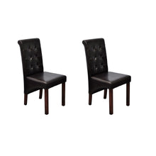 Eetkamerstoelen Kunstleer 2 Bruin