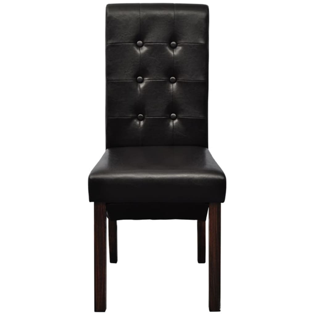 Eetkamerstoelen Kunstleer 2 Bruin