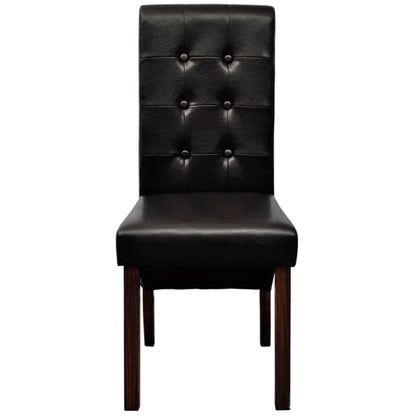 Eetkamerstoelen Kunstleer 2 Bruin