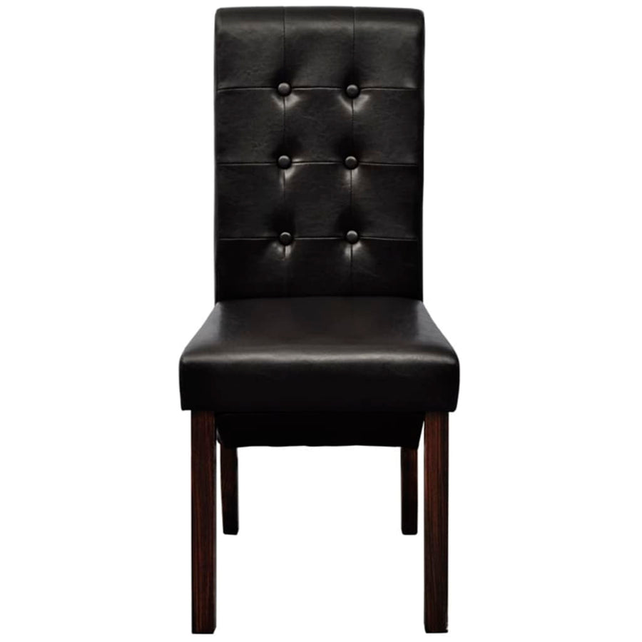 Eetkamerstoelen Kunstleer 2 Bruin