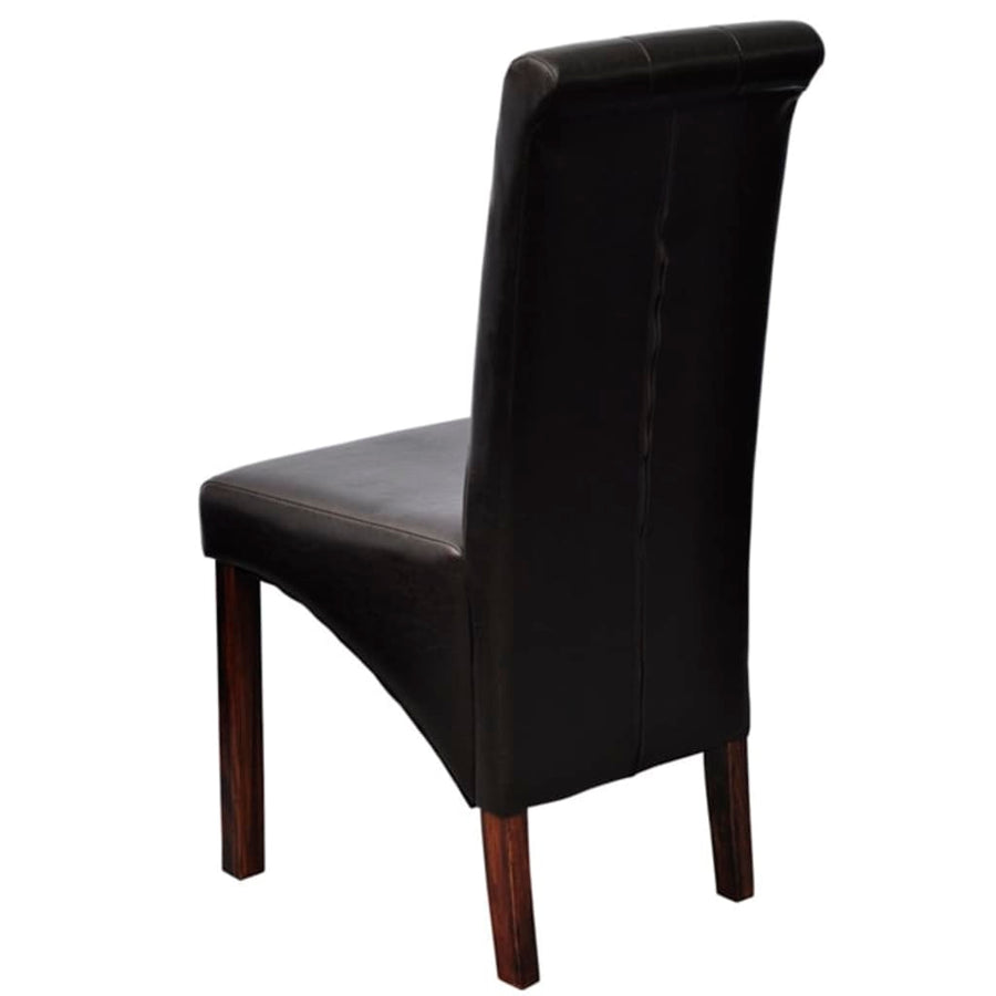 Eetkamerstoelen Kunstleer 2 Bruin