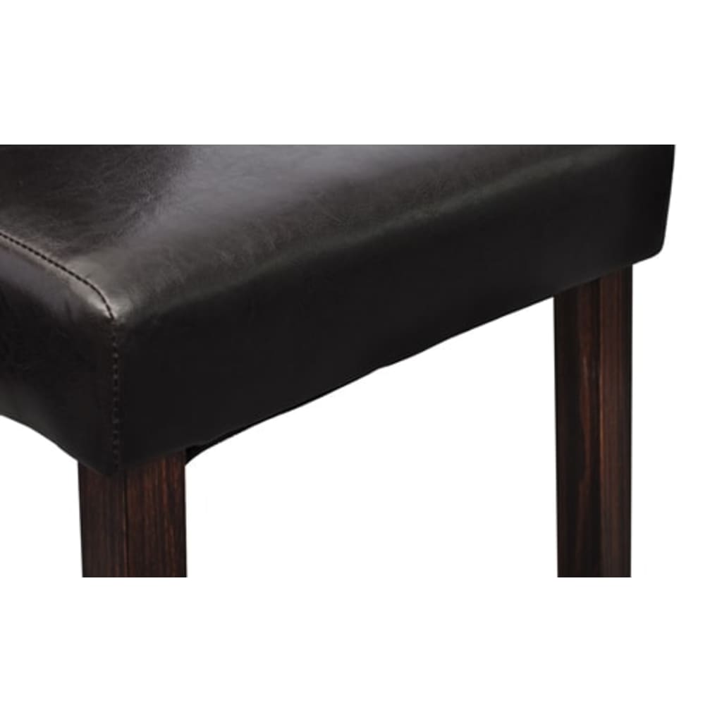 Eetkamerstoelen Kunstleer 2 Bruin