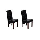 Eetkamerstoelen 2 st kunstleer zwart 43x52x95 cm
