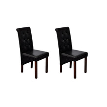 Eetkamerstoelen Kunstleer 2 Zwart