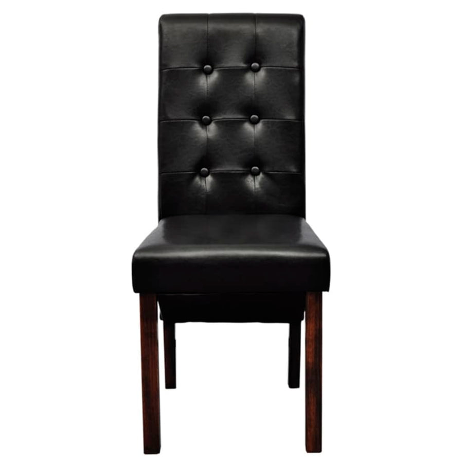 Eetkamerstoelen Kunstleer 2 Zwart
