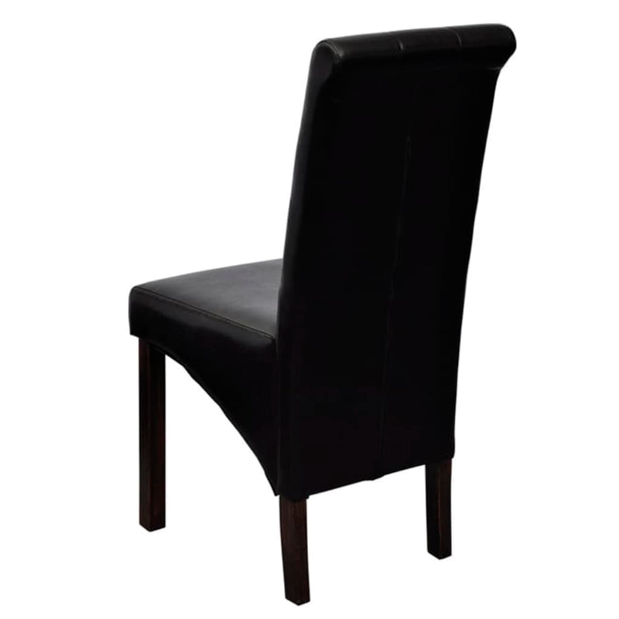 Eetkamerstoelen Kunstleer 2 Zwart