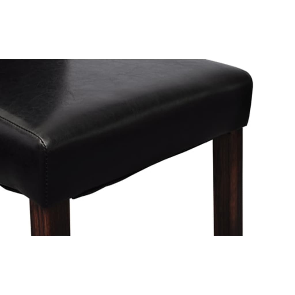 Eetkamerstoelen Kunstleer 2 Zwart