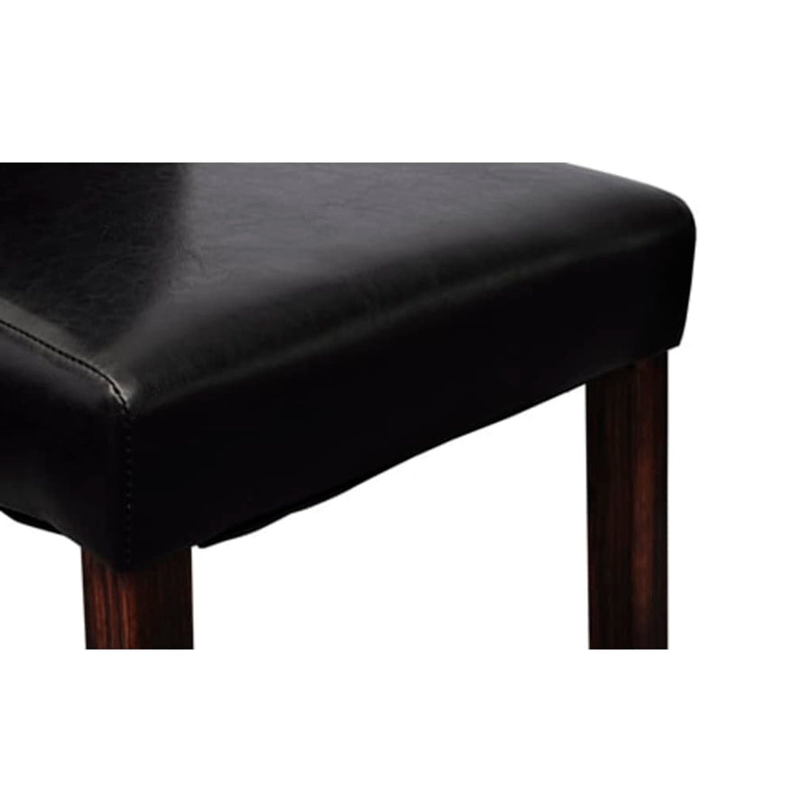 Eetkamerstoelen Kunstleer 2 Zwart