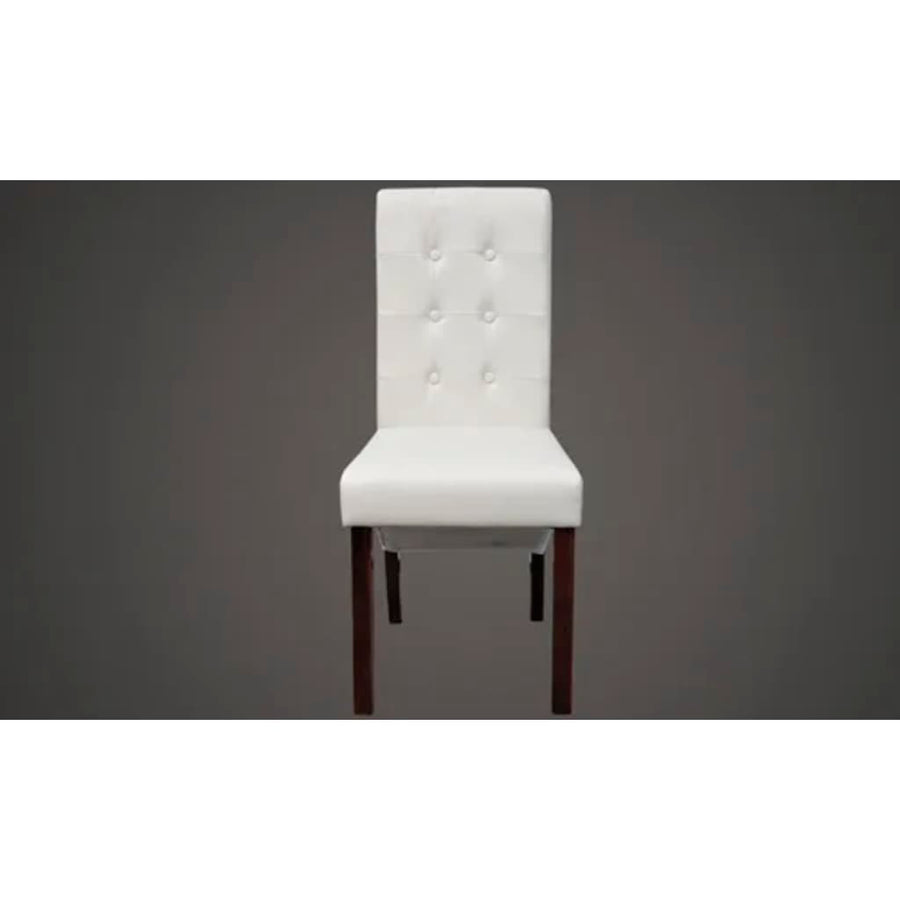 Eetkamerstoelen Kunstleer 2 Wit