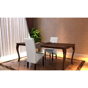 Eetkamerstoelen 2 st kunstleer wit 43x52x95 cm
