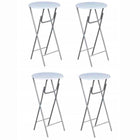 Statafels 4 stuks wit 60x60x112 cm