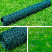 Hexagonal wire mesh 1x25 m steel dark green