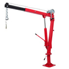 Trailer crane with cable and winch