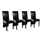Eetkamerstoelen 4 st kunstleer zwart 43x53x93 cm