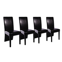Eetkamerstoelen Kunstleer 4 Zwart