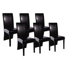 Eetkamerstoelen 6 St Kunstleer Zwart