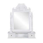 Dressing table with rotating rectangular MDF mirror