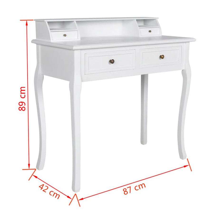 Kaptafel Femke Met Lades Wit