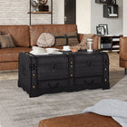 Dekenkist 90x51x42 cm multiplex zwart