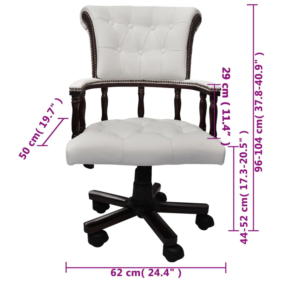 Kantoorstoel Draaibaar Wit
