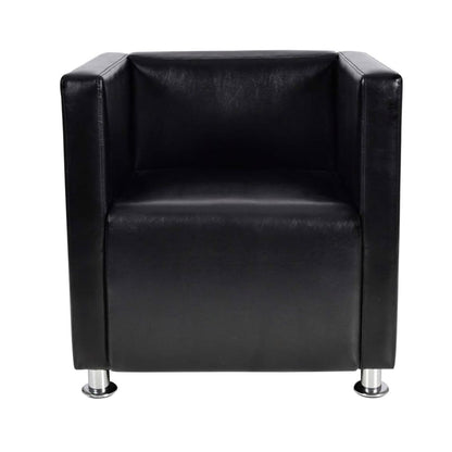 Fauteuil Kubus Kunstleer Zwart