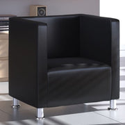 Fauteuil kunstleer zwart 71x54x69 cm