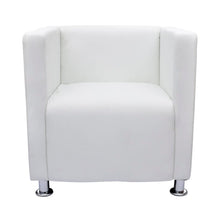 Fauteuil Kubus Kunstleer Wit