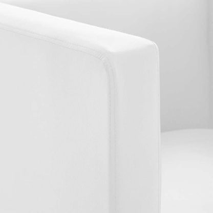 Fauteuil Kubus Kunstleer Wit