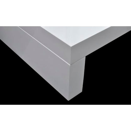 Salontafel met glazen tafelblad wit