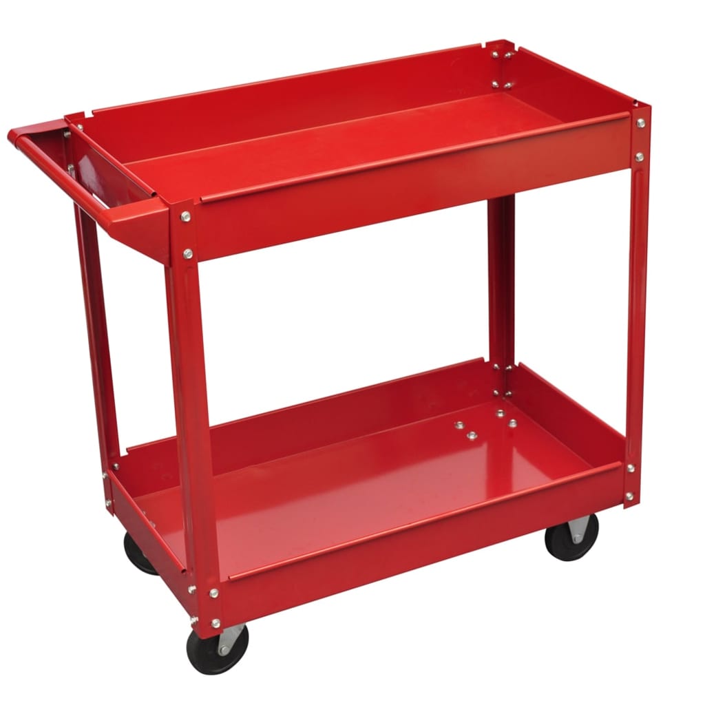 Gereedschapstrolley 100 Kg Rood 2 lagen