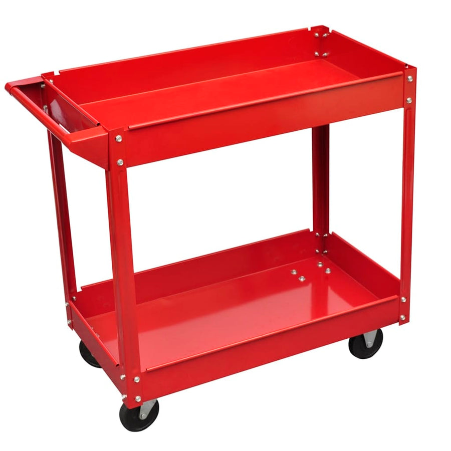 Gereedschapstrolley 100 Kg Rood 2 lagen