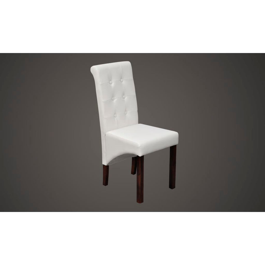 Eetkamerstoelen Kunstleer 4 Wit