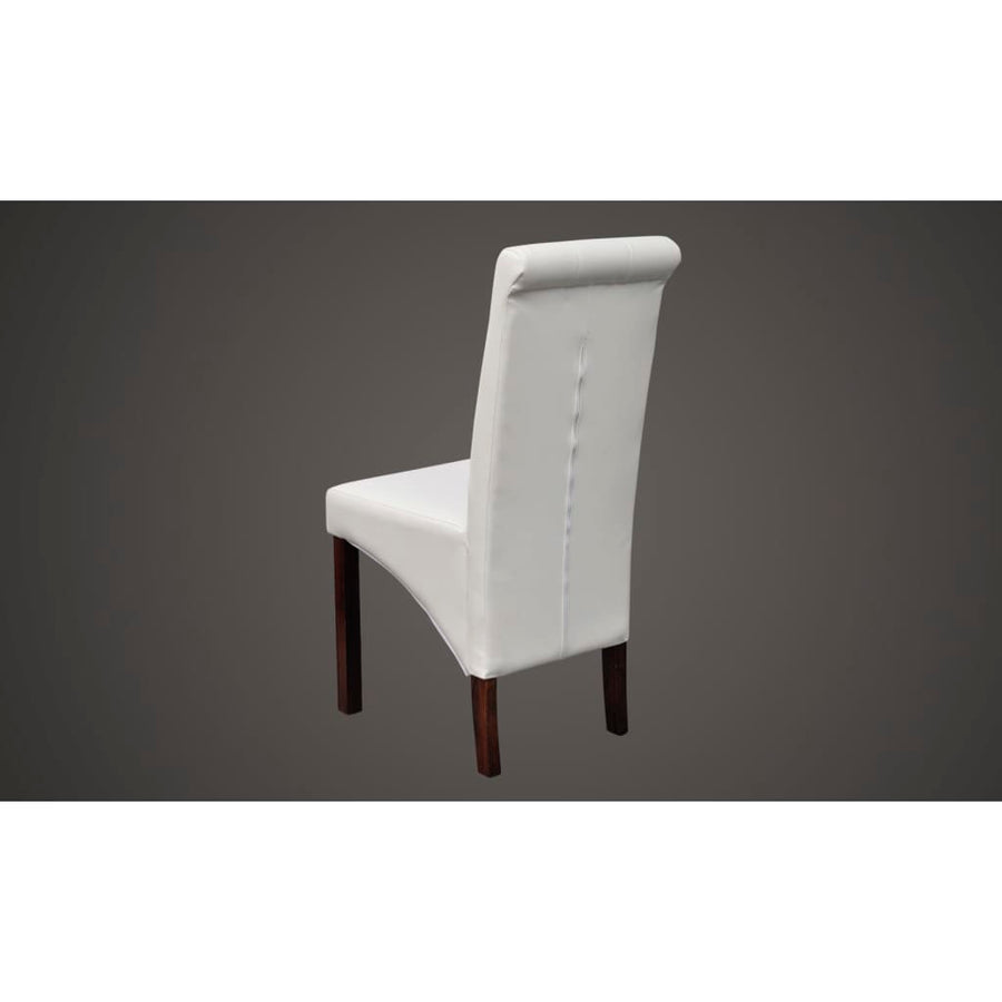 Eetkamerstoelen Kunstleer 4 Wit
