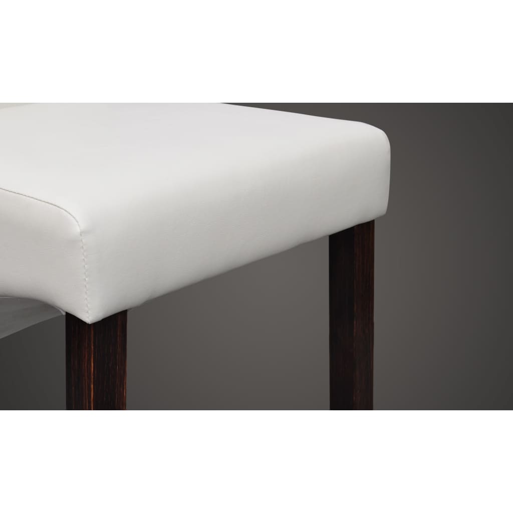 Eetkamerstoelen Kunstleer 4 Wit