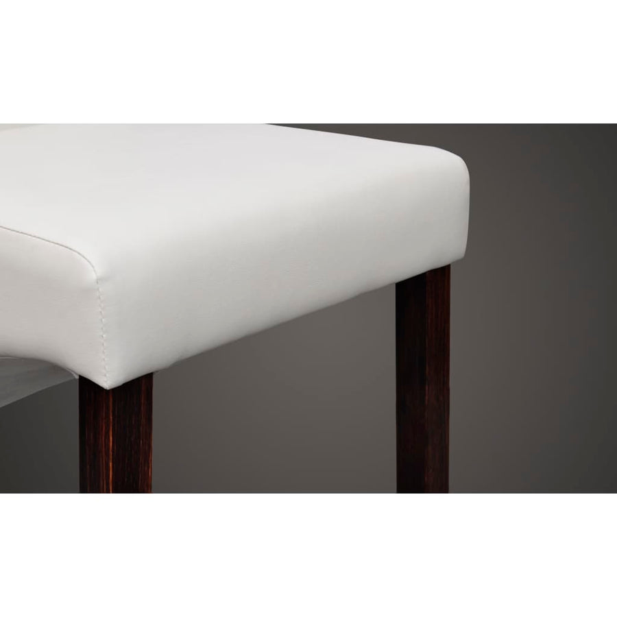 Eetkamerstoelen Kunstleer 4 Wit
