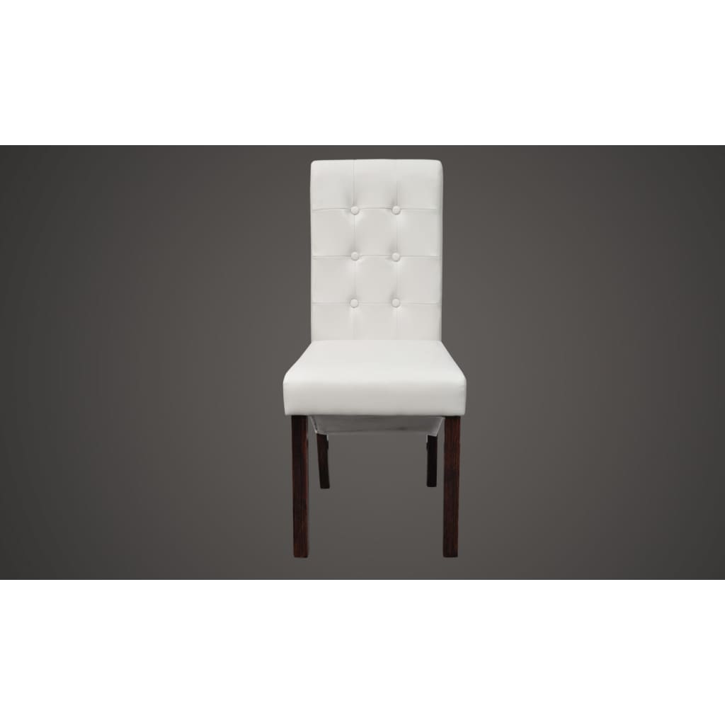 Eetkamerstoelen Kunstleer 4 Wit