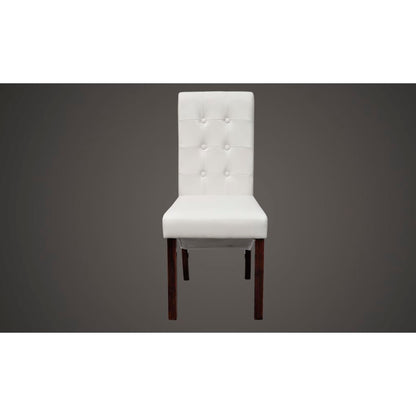 Eetkamerstoelen Kunstleer 4 Wit