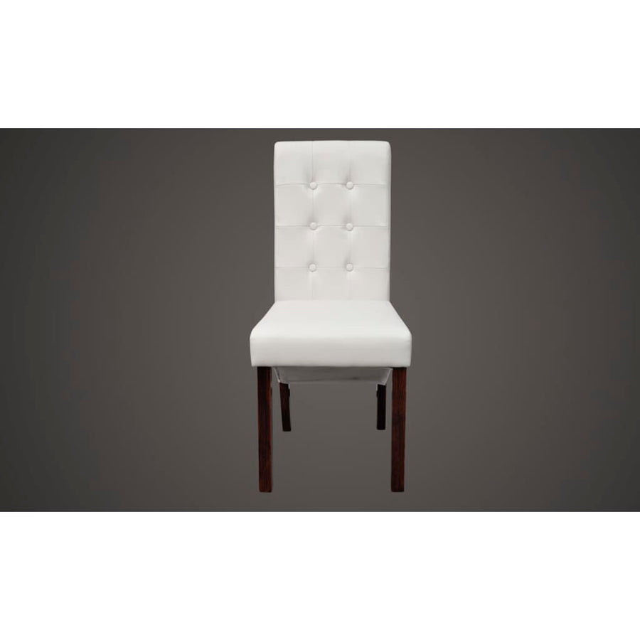 Eetkamerstoelen Kunstleer 4 Wit