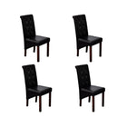 Eetkamerstoelen 4 st kunstleer zwart 43x52x95 cm