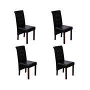 Eetkamerstoelen 4 st kunstleer zwart 43x52x95 cm