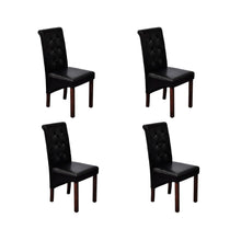 Eetkamerstoelen Kunstleer 4 Zwart
